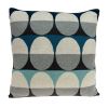 20" X 7" X 20" Transitional Gray And Blue Pillow Cover With Poly Insert