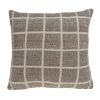 20" X 7" X 20" Transitional Tan Cotton Accent Pillow Cover With Poly Insert