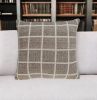 20" X 7" X 20" Transitional Tan Cotton Accent Pillow Cover With Poly Insert