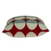 20" X 7" X 20" Transitional Gray And Red Pillow Cover With Poly Insert