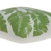 Tropical Green Palm Leaf Design Decorative Accent Pillow