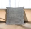 20" X 7" X 20" Elegant Transitional Gray Pillow Cover With Poly Insert