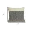 20" X 7" X 20" Beautiful Transitional Tan Accent Pillow Cover With Poly Insert