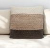 Warm Brown And Cream Decorative Accent Pillow