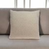 20" X 7" X 20" Decorative Transitional Tan Pillow Cover With Poly Insert