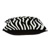 20" X 7" X 20" Transitional Black And White Zebra Pillow Cover With Poly Insert