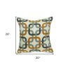 20" X 7" X 20" Multicolor Pillow Cover With Poly Insert