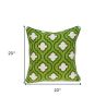 20" X 7" X 20" Cool Traditional Green And White Pillow Cover With Poly Insert