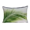 20" X 6" X 14" Cool Tropical Green Pillow Cover With Poly Insert