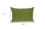 20" X 6" X 14" Tropical Green Cotton Pillow Cover With Poly Insert