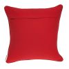 20" X 7" X 20" Handmade Transitional Red And Blue Pillow Cover With Poly Insert