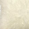 20" Creamy Genuine Tibetan Lamb Fur Pillow With Microsuede Backing