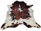 6 Ft Tri-Colored Brindled Cowhide Rug