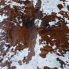 6.5 Ft  Brown And White Brindled Cowhide Rug