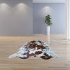 6.5 Ft  Brown And White Brindled Cowhide Rug