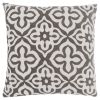 18" X 18" Taupe Polyester Geometric Zippered Pillow