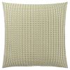 18" X 18" Green and White Polyester Striped Zippered Pillow