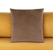 18" X 18" Brown Velvet Polyester Mosaic Zippered Pillow