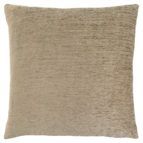 18" X 18" Tan Polyester Zippered Pillow