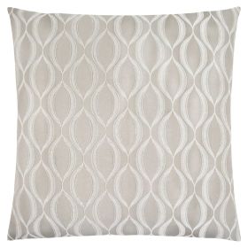 18" X 18" Taupe Polyester Ogee Zippered Pillow