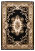 7' X 10'  Polypropylene Blackor Ivory Area Rug