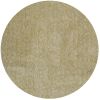 8' Round  Polyester Yellow Heather Area Rug