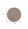 8' Beige Round Indoor Shag Rug