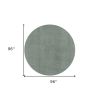 8' Round  Polyester Slate Area Rug