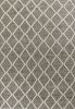 5' X 7' Dark Grey Hand Woven Diamond Pattern Indoor Area Rug