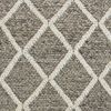 5' X 7' Dark Grey Hand Woven Diamond Pattern Indoor Area Rug