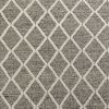 5' X 7' Dark Grey Hand Woven Diamond Pattern Indoor Area Rug