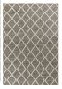 5' X 7' Dark Grey Hand Woven Diamond Pattern Indoor Area Rug