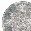 7' Round Polyester Ivory Area Rug