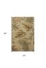 5' X 8' Sand Beige Hand Tufted Tropical Leaves Indoor Area Rug