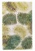 5' X 8' Natural Beige Hand Tufted Tropical Leaves Indoor Area Rug