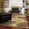 5' X 8' Natural Beige Hand Tufted Tropical Leaves Indoor Area Rug