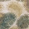 5' X 8' Natural Beige Hand Tufted Tropical Leaves Indoor Area Rug