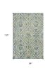 7' X 10'  Polypropylene Ivory Or Teal Area Rug