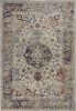 8' X 11' Ivory Machine Woven Floral Medallion Indoor Area Rug