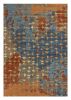 7' X 10' Blue and Orange Area Rug