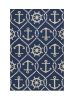 7' X 9'  Uv Treated Polypropylene Navy Area Rug