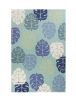 7' X 9'  Uv Treated Polypropylene Turquoise Area Rug