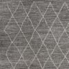 8' X 11' Grey Machine Woven Geometric Indoor Area Rug