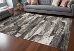 8' X 11' Gray Abstract Area Rug