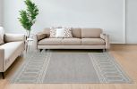 8' X 10'  Wool Grey Area Rug