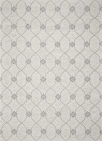 8' X 10' Ivory Hand Tufted Ogee Indoor Area Rug