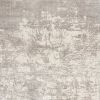 5' X 7' Beige Hand Loomed Abstract Brushstroke Indoor Area Rug