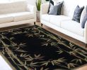 5' X 8'  Wool Black Area Rug