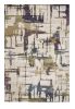 8' X 10' Ivory Machine Woven Abstract Brushstrokes Indoor Area Rug