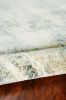 8' X 10' Ivory Grey Machine Woven Abstract Brushstrokes Indoor Area Rug